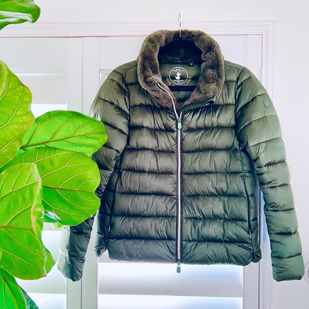 Save The Duck Ultra Light Olive Jacket